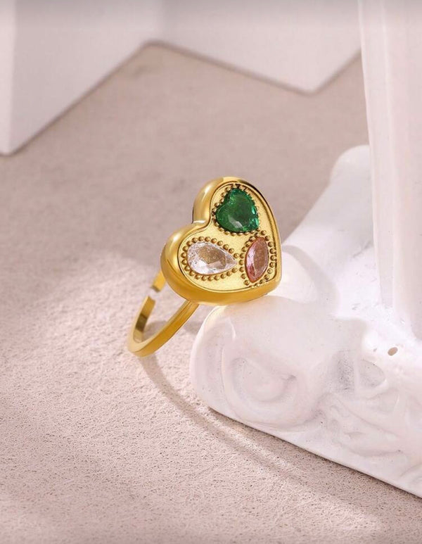 Heart Gemstone Ring